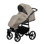 KUNERT Kinderwagen MATA 2in1 Sportwagen Babywagen Komplettset Kinder Wagen Set 2 in 1 (2in1, mocca + schwarzer Rahmen)