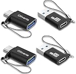Oliveria USB C à USB Adaptateur 4 Des morceaux, USB C à USB Adaptateur USB A à USB C Adaptateur de type C à USB Adaptateur OTG Convertisseur pour téléphone i 16/15, MacBook, Ipad, Bureau, Ordinateurs portables, Projecteur, Chargeurs