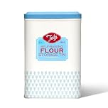 Besto Flour Storage Containers | Self Raising Flour Tin with Lid | 18.5 X 9.2 X 12 Cm Storage Tins to Keep Flour Fresh & Clean (Self Raising)