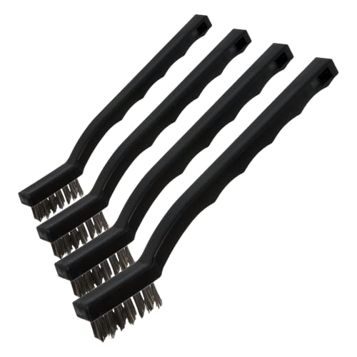 Image of Carlisle FoodService Products 4067500 AP Single-Ended Gun Cleaning Brush, 7 inch, Stainless Steel (Pack of 4)