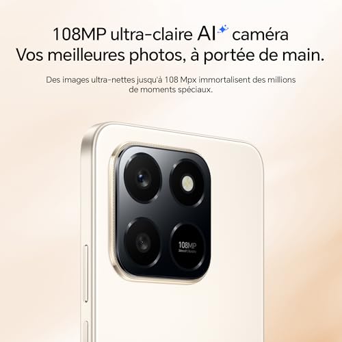 HONOR 400 Smart 4G Smartphone Dual SIM NFC Android 15 6+ 108MP +2MP avec Bouton AI Téléphone 6500mAh Batterie Double Cellule 5 étoiles SGS&IP65 6.77 Pouces 120 Hzécran Confort Desert Gold - vue 5
