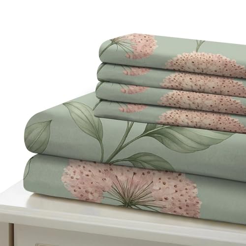 Housse de couette 140x200 rose floral en microfibre premium douce - 7