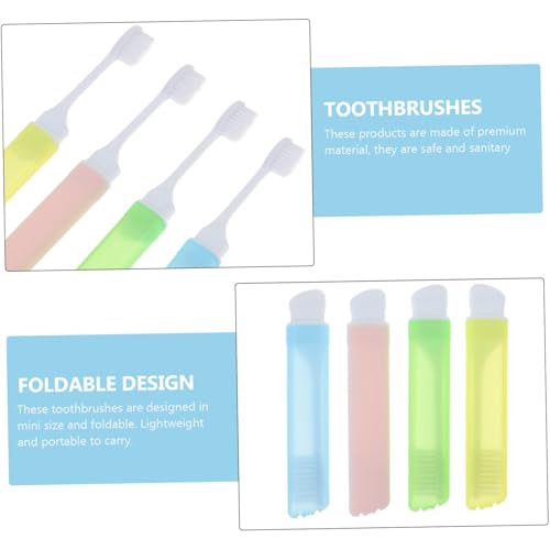 Yardenfun 12 Stück Teiliges Faltbares Zahnbürsten Erwachsene und Jugendliche Weiche Borsten Kompakt Leicht Ergonomisch Rutschfest für Reisen und Täglichen Gebrauch Farben Zufällige Farbe – Bild 8