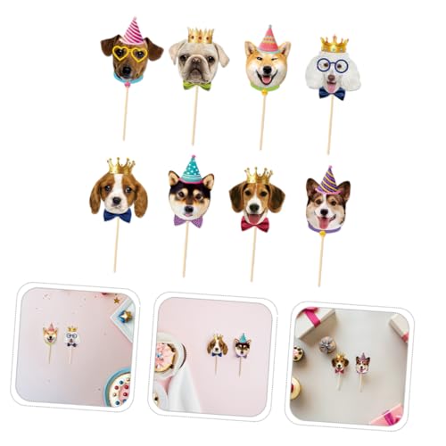 GLEAVI 56stücke Hund Geburtstagsdekoration mit Tortenaufsatz für Welpenparty Cupcake-Topper mit Hundemotiven Partyzubehör für Haustiergeburtstag Dekoration für Hundegeburtstag