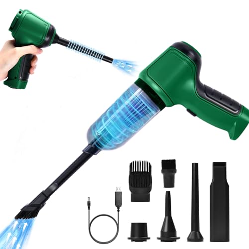 URAQT Handheld Cordless Vacuum Cleaner, 9000PA Hand Held Vacuum Cleaner, 120W High Power Wet & Dry Mini Vacuum Cleaner, Multifunctional Sucking Blowing Car Hoover for Office, Home, Pet, Hair Cleaning