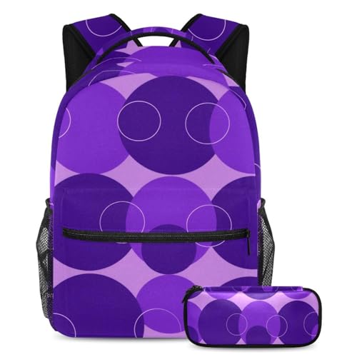Sacs à dos de jour violet multicolore pour arpenter le campus universitaire et les cours de graphisme