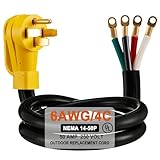 Suplevel Heavy Duty NEMA 14-50 Range Power Cord, STW 6AWG/4C 50 Amp Replacement Cord, NEMA 14-50P Pigtail for RV Tesla EV Charger Generator Stove Appliance, SRDT, ETL Listed