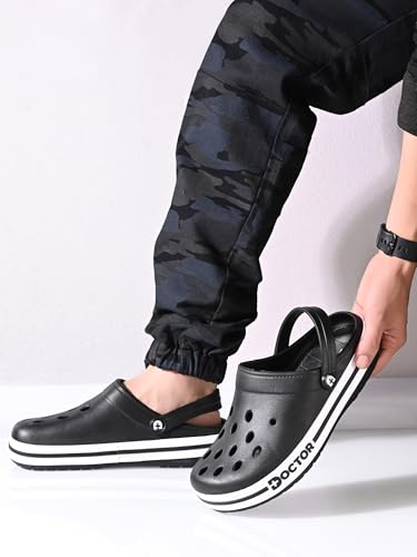 Image of Men Clogs with Back Strap | Lightweight Comfort Footwear | Cushioned EVA Sole | Anti-Slip Everyday Wear Clogs for Indoor, Outdoor, Work & Casual Use