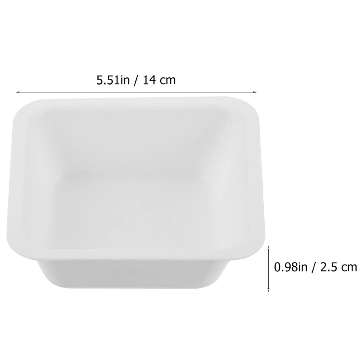 FUNOMOCYA 30pcs Weighing Boat Loose Tea Container Weigh Plate Square Dish Weigh Boats Small Boats Measuring Dish Lab Weighing Dish Weighing Container Pallets Powder Scale Plastic White