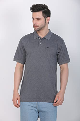 Image of INDIAN PRIDE Men's Trendy Half Sleeve Cotton Regular Fit Polo Neck Solid T-Shirt | Quick Dry | Casual T-Shirt | Polo T-Shirt for Men | Color - Multicolors | (Availabel Size: M - XXL)