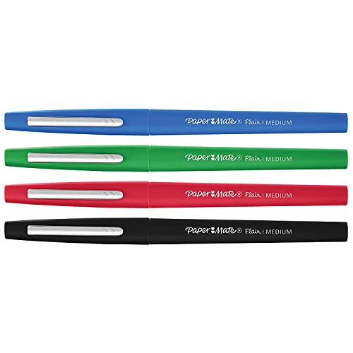 Papermate Flair Original Fibre Tip Pen Medium 1.0Mm Pack Of 4 #TOP1