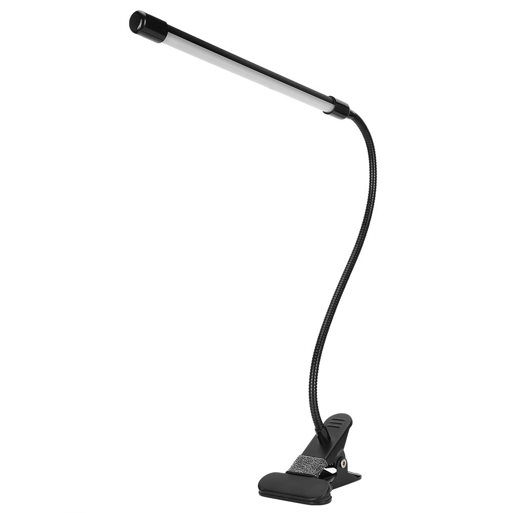 LED Clamp Lamp 8W Adjustable Cold Warm Light, 900 Flicker Fr