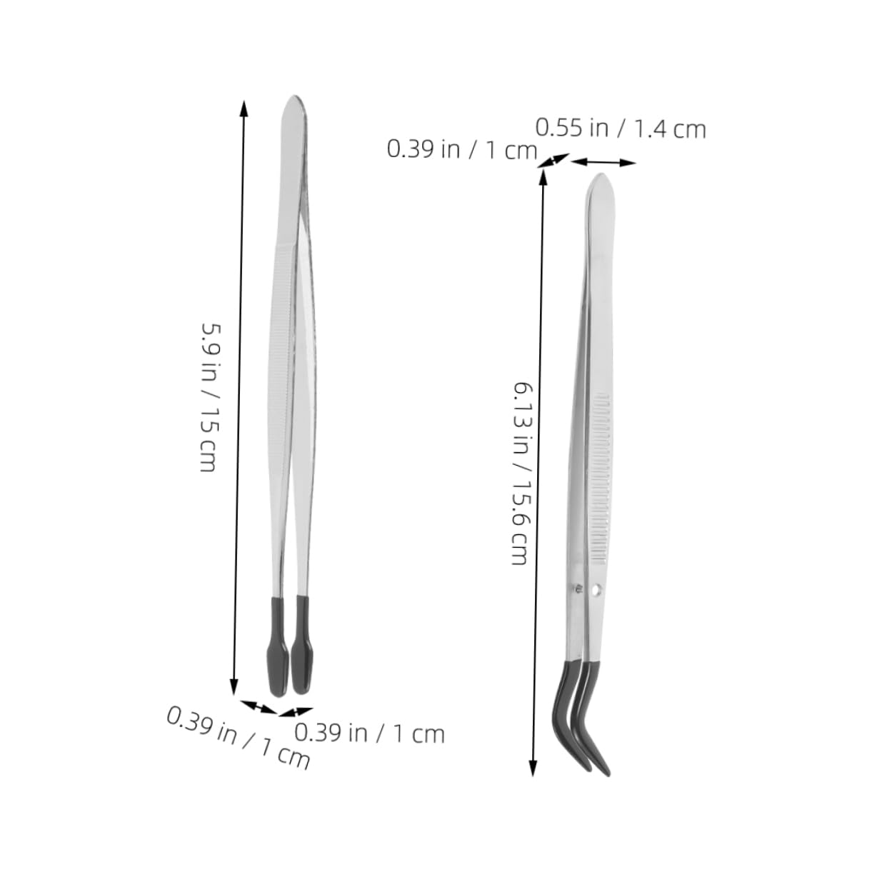 SHINEOFI 5 Set Pinzette Inossidabile Per Hobby E Collezionismo Strumenti Per Francobolli E Gioielli Design Ergonomico Resistente Lavori Precisione 2 Pezzi * 5
