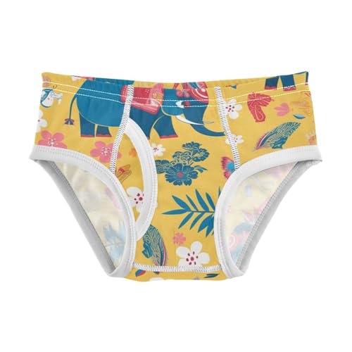 KLL Elephant Butterfly Toddler Boy Pure Cotton Nighttime Underwear Cute Children Panties