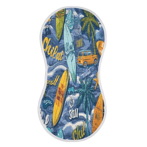 Kigai Colorful Surfboards Baby Burp Cloths Extra Soft and Absorbent Burping Rags Cotton Burping Clothes Baby Washcloths for Newborn Boys Girls - 1 Pack2