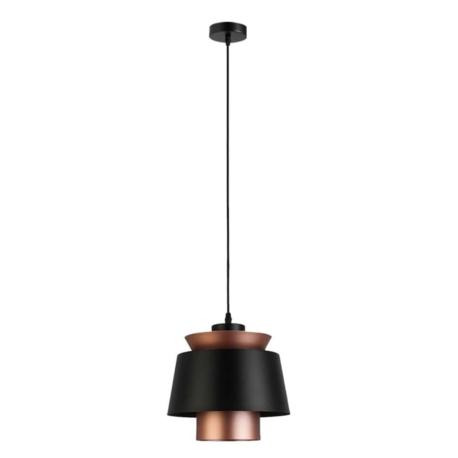 KHUKHU Nordic Style Industrial Wrought Iron Pendant Light, E26 Screw Single-Head Chandelier, Ceiling Light Fixtures, Bedroom Restaurant Bar Decoration Hanging Lamp(Dark)