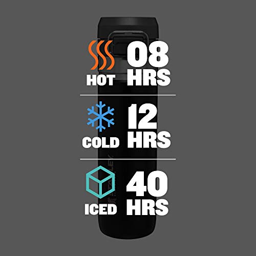 Image of Stanley Quick Flip GO Water Bottle 24 oz | Push Button Lid | Leakproof and Packable for Travel and Sports | Insulated Stainless Steel | BPA-Free | Matte Black
