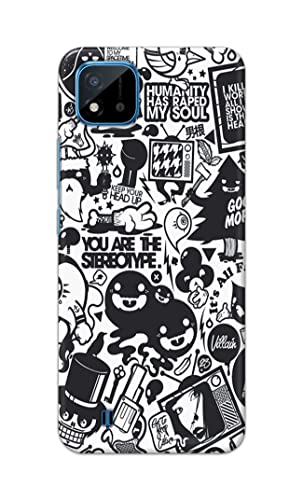 Image of Printed Hard Back Cover Case for Realme C20 | Realme C20A | Realme C11 2021 Back Cover (Mixed Cartoon) -1302