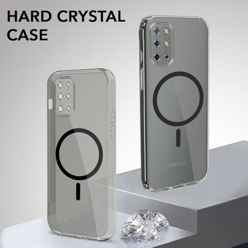 Image of Jkobi Lifetime Anti-Yellow MagSafe Compatible Clear Back Cover Case for OnePlus 8T (Sleek Hard Crystal | Shockproof and Camera Protection)