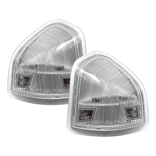Vkinman 68302828AA 68302829AA Left and Right LED Side Mirror Turn Signal Light Replacement for 2010-2018 Dodge Ram 1500 2500 3500 4500 5500, 2 Pcs (Clear Cover Lens)