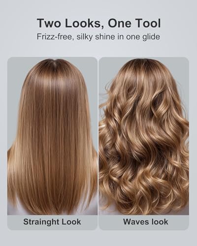 Hair Straightener 1 Inch Flat Iron and Curler 2 in 1 — close-up of materials and construction quality