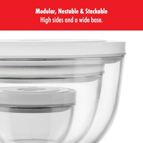 Image of ZWILLING Fresh & Save BOWLS 9-pc Vacuum Glass Bowl Starter Set, Airtight Food Storage and Meal Prep Containers, BPA-Free, Stackable, Reusable