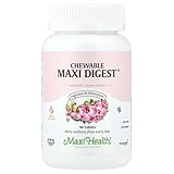 Maxi Health Chewable Digest - Natural Digestive Enzymes with Bromelain and Calcium- Quick-Acting - 90 Chewables - Kosher (MD) - Supports Healthy Digestion and Joint Comfort for Men & Women
