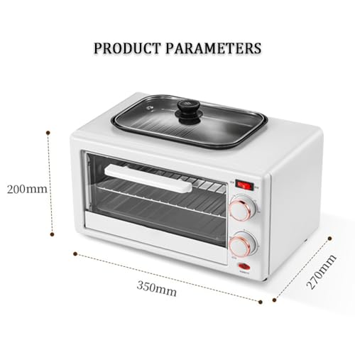 Casa e Cucina, Mini Forno Elettrico da 18 Litri, Cucina elettrica da banco da 960 W con teglia Antiaderente, griglia e Guanti, Temperatura Regolabile