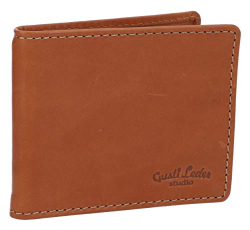 Preisvergleich Produktbild Gusti Kartenetui Leder - Dain Kartenhalter Brieftasche Kreditkartenetui Visitenkartenetui Portemonnaie Geldbörse Braun