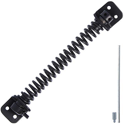 8 (200mm) Black Automatic Closing Garden Gate Spring Closer Swing Fence Replace