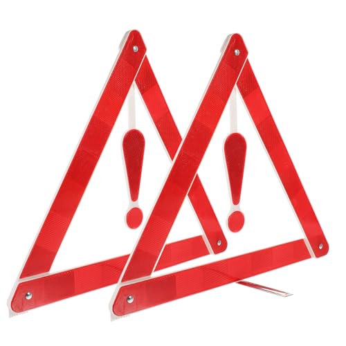 VALICLUD 2 Pezzi Kit Sicurezza Stradale Triangolo Auto Omologato Portatile per Assistenza Stradale e Manutenzione Veicoli