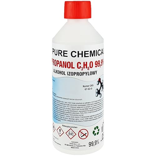 CHOSA Isopropanol 99,9% Sprühflasche - Isopropylalkohol Hohe Reinheit - IPA Reinigungsalkohol & Entfetter - Reiner Alkohol zum Reinigen für Haushalt, Werkstatt, Elektronik und Kosmetik (0,5L)