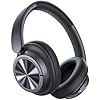 Hybrid Active Noise Cancelling Headphones 120H Playtime Wireless Headphones Bluetooth 6.0 Over Ear Headphones with 6 ENC HD Call Mic, Hi-Res 360° Spatial Audio ANC Headphone for Travel Workout Black