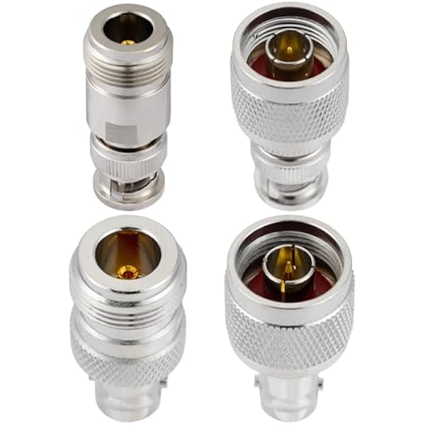 Vecys 4 Stuks N к BNC RF коаксиальный адаптер комплект N к BNC 4 типа адаптер комплект 50 Ом для радио антенны удлинитель