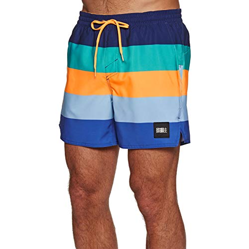 Image of O'Neill Men's Pm Vert-Horizon Board Shorts, Blue AOP, Medium