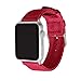 Archer Watch Straps - Seat Belt Nylon Watch Bands for Apple Watch (Red, Stainless, 42/44/45mm)