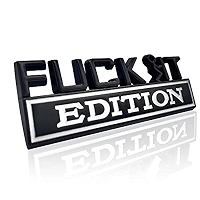 Adesivo Auto 'Fuck It Edition' In Lega Di Zinco – Emblema 3D Per Parafango, Lettere In Metallro, Colore Argento/Nero, Accessorio Universale