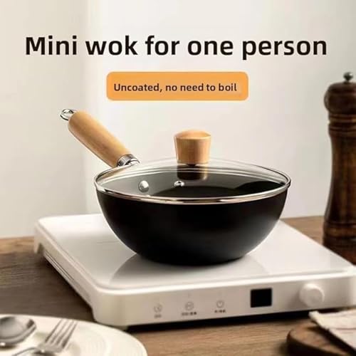 Wok de hierro con patrón de escamas 11.1 pulgadas con tapa miniatura 4
