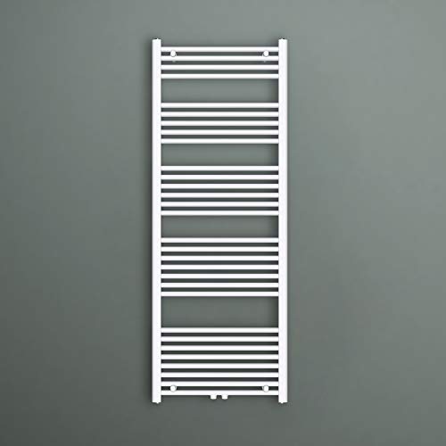 Mai & Mai Badheizkörper Handtuchheizkörper Badheizung Heizkörper bad 60x160cm Weiß Seitenanschluss & Mittelanschluss Handtuchtrockner Röhrenheizkörper