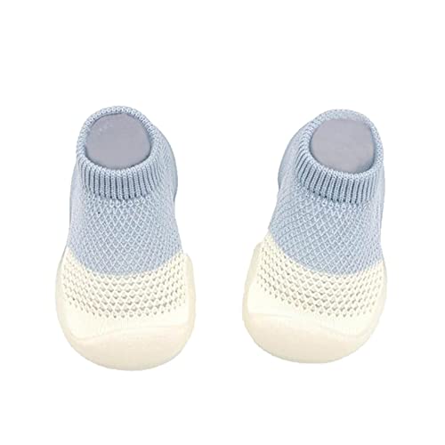 Baby Walking Shoes Toddler First Walkers Non-Slip Soft Sole Slip-On Sneakers Casual Summer Mesh Lightweight Sock Shoe Blue 12-18 Months Infant #TOP24