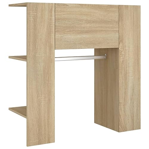 Armarios de pasillo estrechos con estantes y compartimentos modulares suspendidos en pared 7