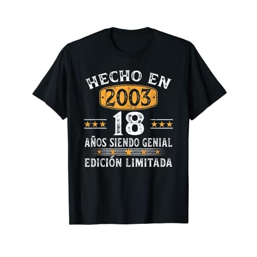 18 Años Cumpleaños Regalo Para Hombre Mujer Hecho En 2003 Camiseta