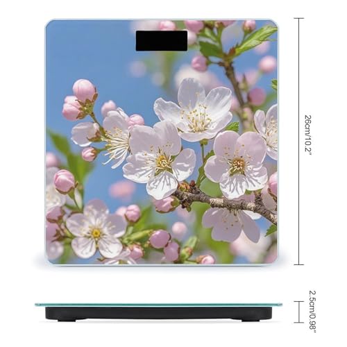 Báscula Digital de Baño Japón Cherry Blossom Vidrio Templado miniatura 2