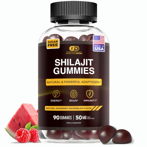 Effective Nutra Sugar Free Shilajit Gummies, 1000 mg Equivalent, 90 Count