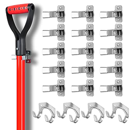 Spring Grips (19 Pack) SEDY Garage Closet Wall Organizer Holder for Brooms, Mops, Rakes, Shovels, Etc. 15pc Spring Grips & 4pc U-Utility Hooks Spring Grips (19 Pack) SEDY Garage Closet Wall Organizer Holder for Brooms, Mops, Rakes, Shovels, Etc. 15pc Spring Grips & 4pc U-Utility Hooks