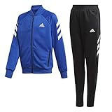 Jacke mit Reißverschluss adidas Jungen B XFG TS Trainingsanzug, schwarz/weiß, 116 (5/6 años)