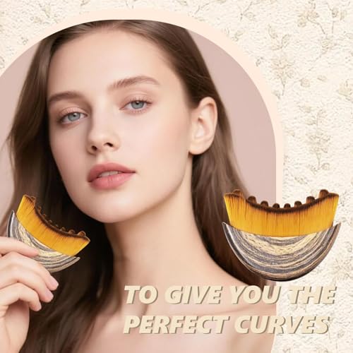 Alpenfaser Gesichtsbürste, Aluvea Face Brush, Lymphatische Gesichtsbürste, Lymphatic Contour Face Brush, Lymphbürsten Gesicht, Massagegerät Kontur Kinn Kiefer und Jawline Sculpting