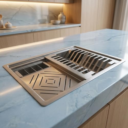 Canal Organizador Calha Úmida Inox 44x30cm, Cozix