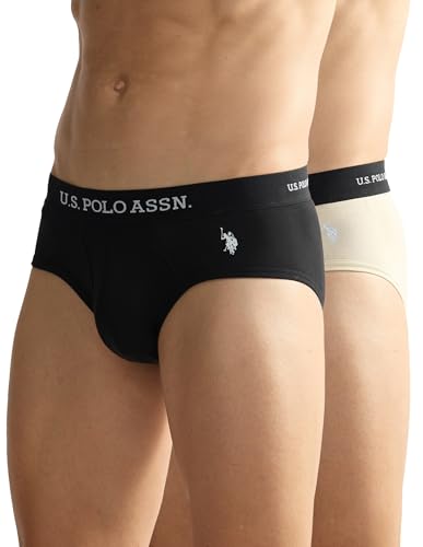 Image of U.S. Polo ASSN. Mens OEB11 Elasticized Waist Underwear Briefs - Pack of 2