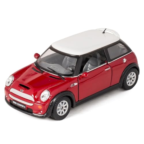 Image of SPITEN Mini Cooper 1:28 Diecast Scale Model Alloy Metal Pull Back Toy Car for Kids with Openable Doors & Light, Music Toy Vehicle for Kids - Colors as Per Stock - (Multicolour)